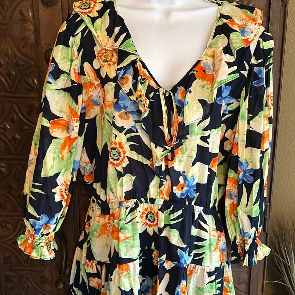 Ralph Lauren floral print dress—size 10